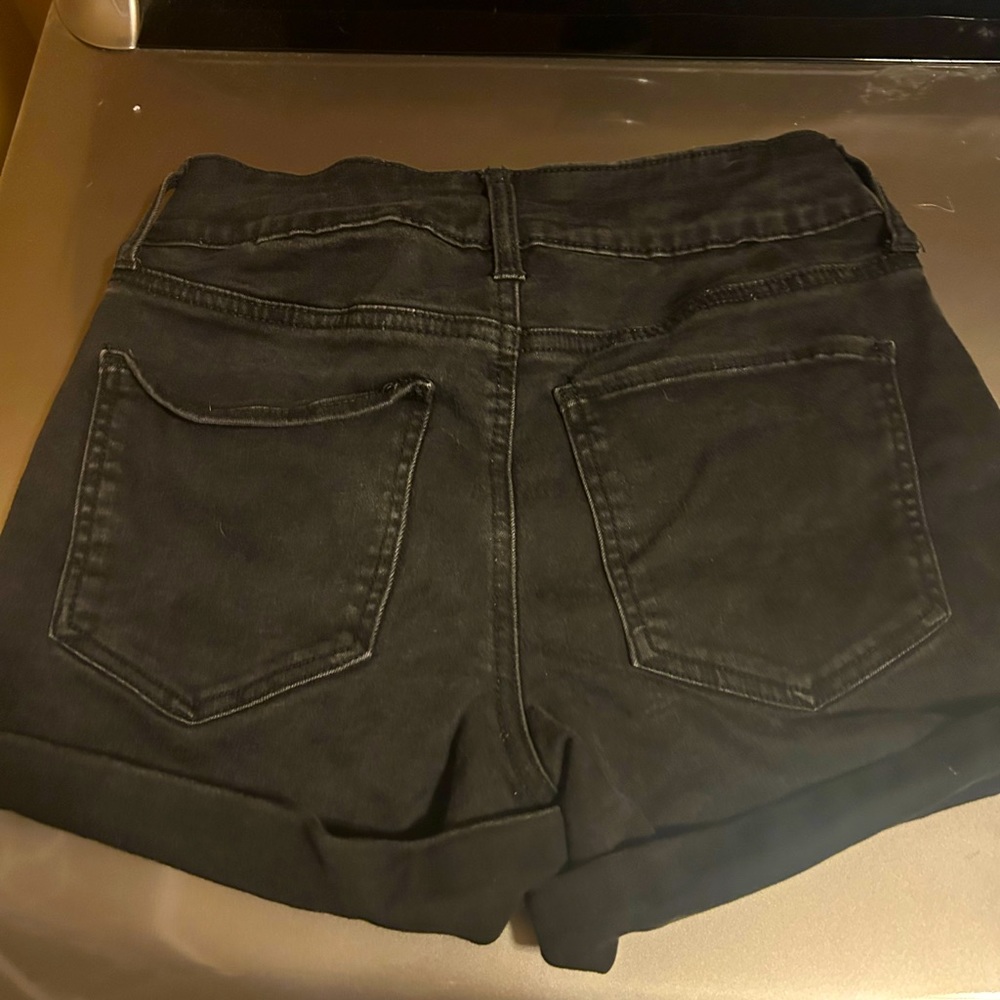 black jean shorts, So brand. size 2